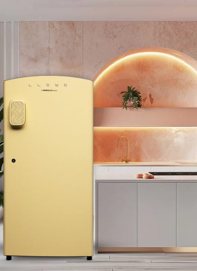 195 L Direct Cool Refrigerator 5 Star Pastel Yellow