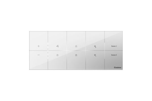1 Fan, 3 ON/OFF Switch, 1 Dimmer, 2 scene I Sense White