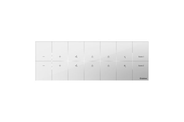 2 Fan, 4 ON/OFF Switch, 1 Dimmer, 2 scene I Sense White