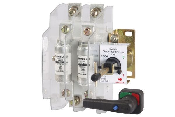Kompact Switch Disconnector Fuse Unit , Double Pole with Bolted Type Fuse