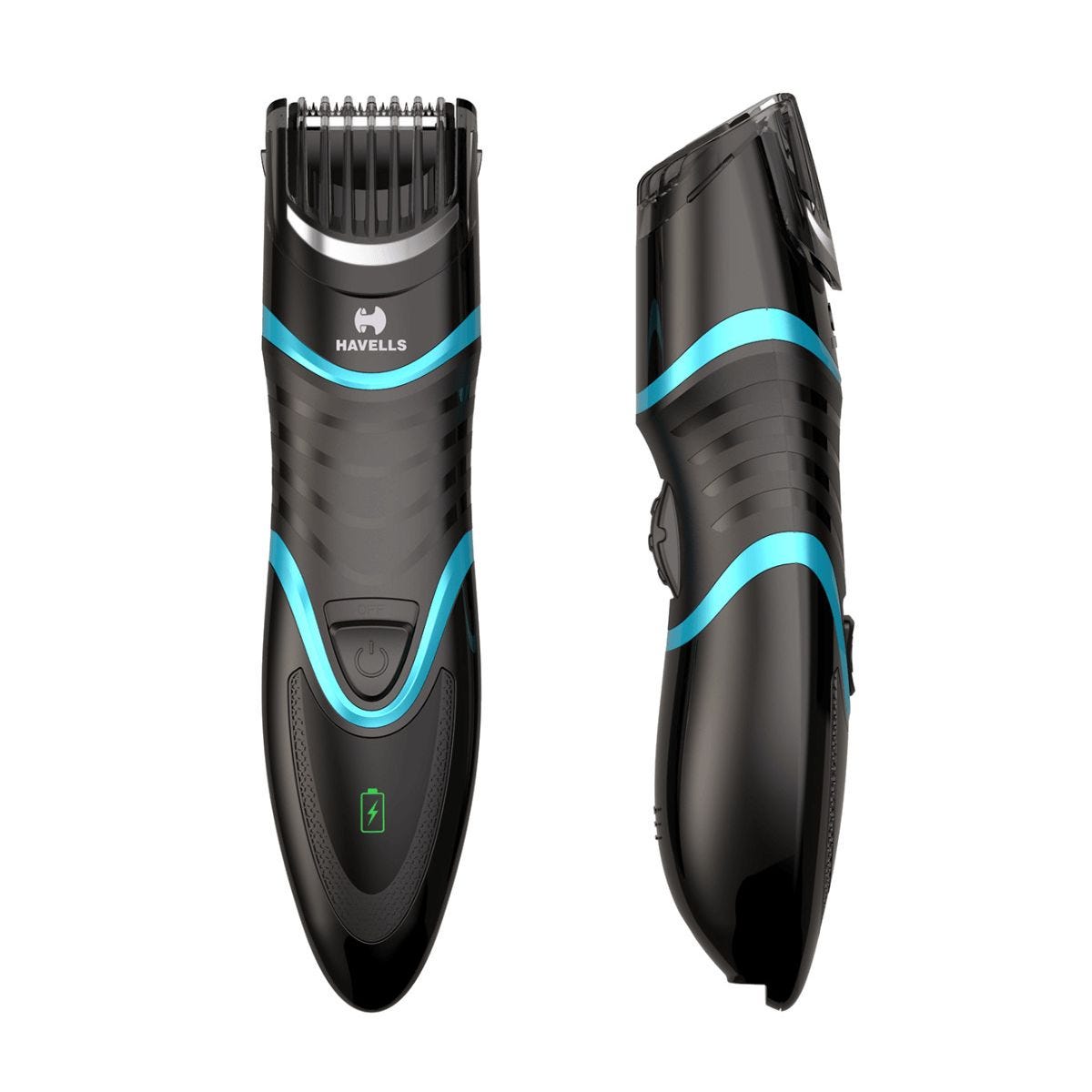 USB Quick Charge Beard Trimmer Black Blue Havells